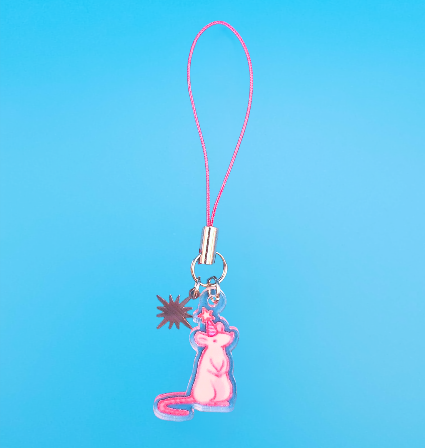 Party Rat Phone Charm