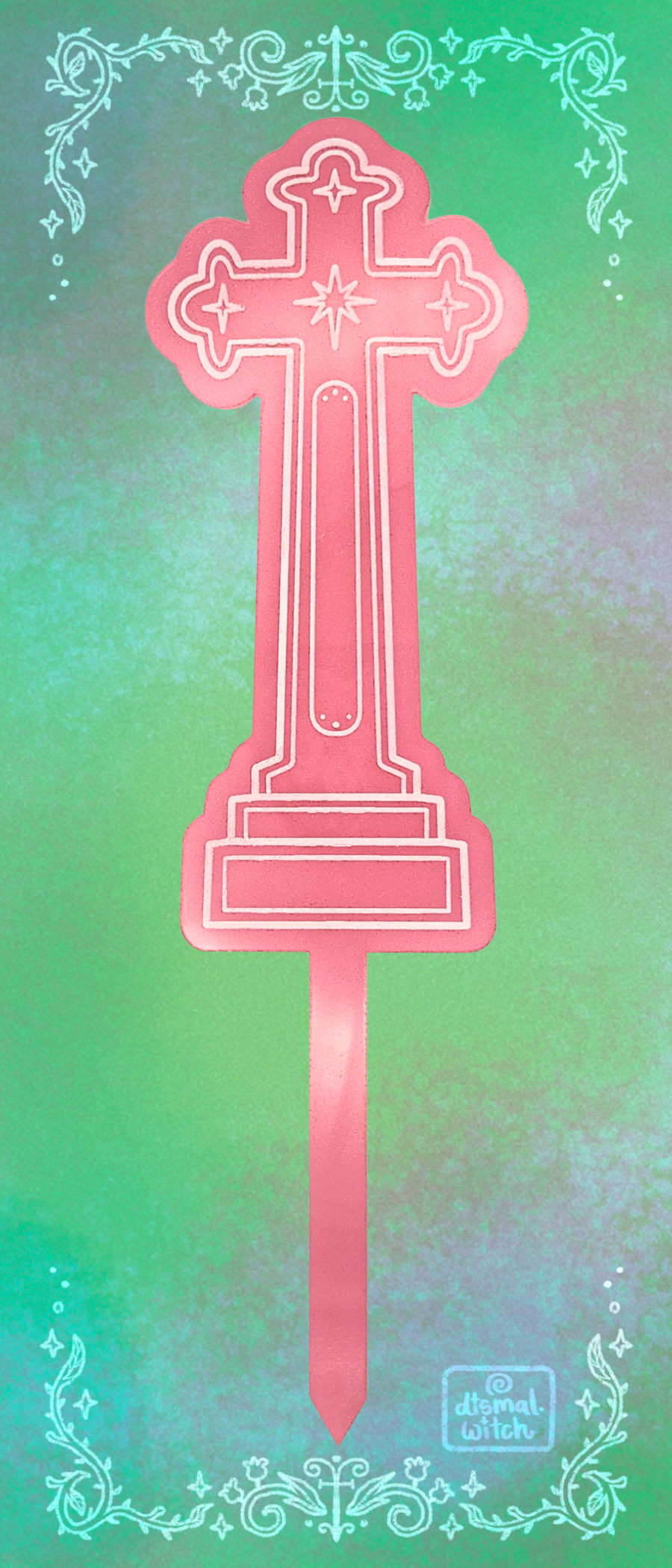 Cross Gravestone Acrylic Plant Stake