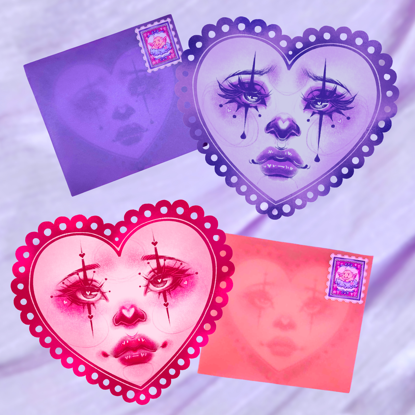 Pink Valentine Heart Card