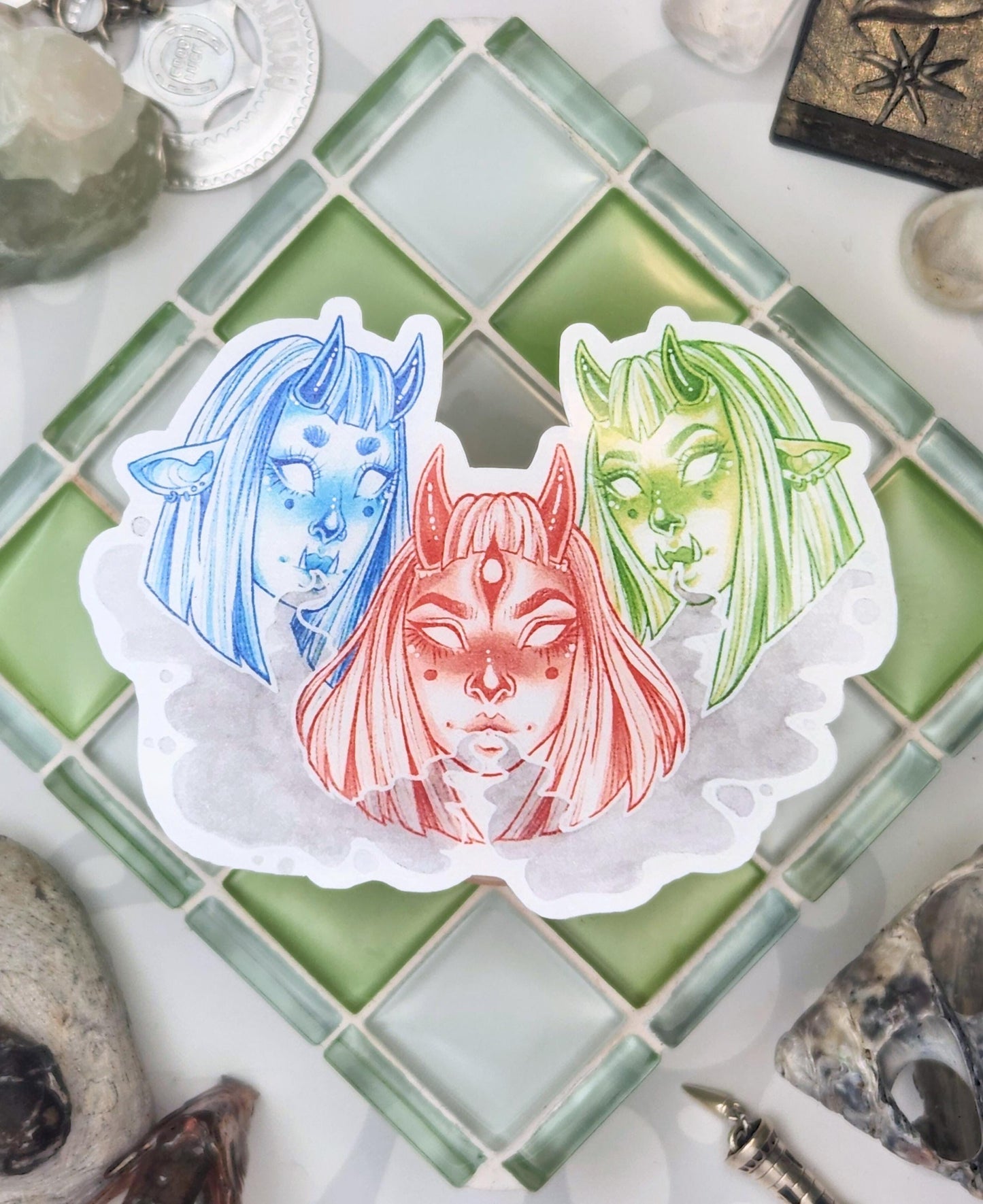 Oni Girls Sticker