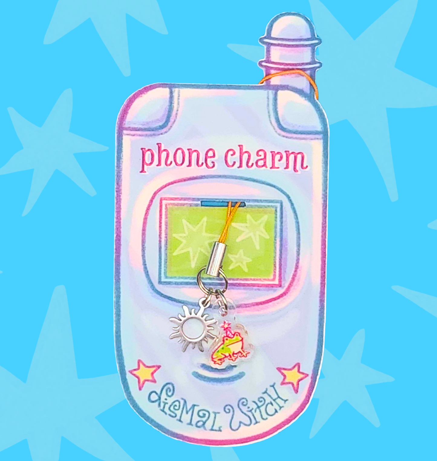 Party Frog Phone Charm