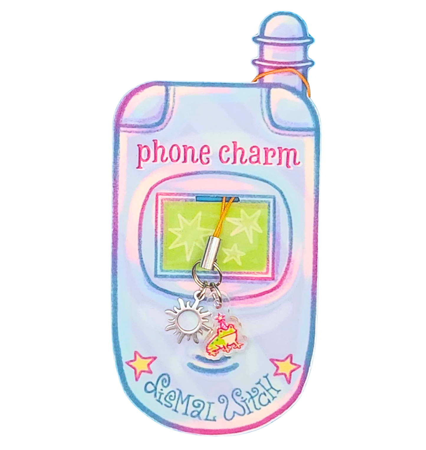 Party Frog Phone Charm