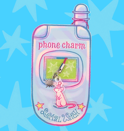 Party Rat Phone Charm