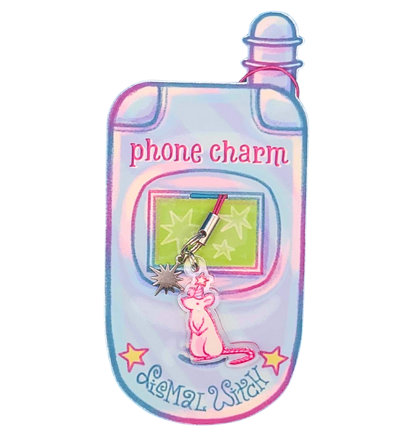 Party Rat Phone Charm