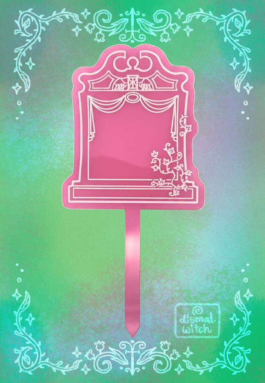 Hourglass Gravestone Acrylic Plant Stake