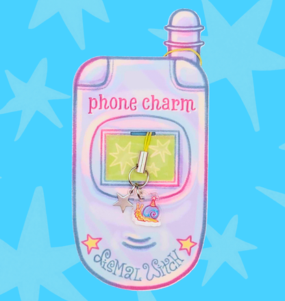 Party Snail Phone Charm