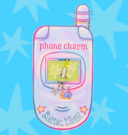 Party Snail Phone Charm