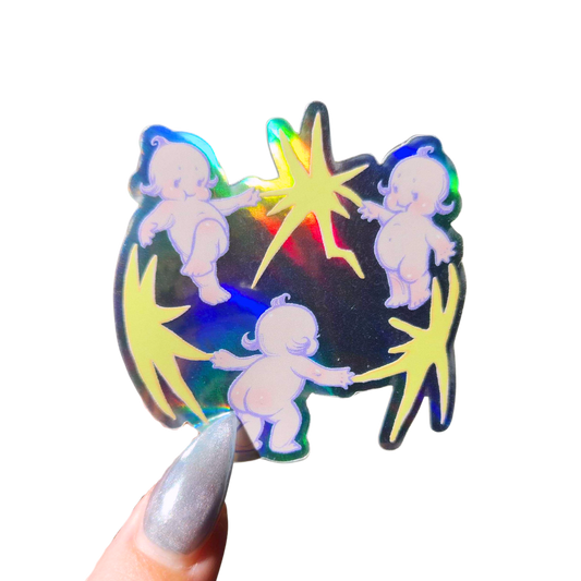 Holographic Starchildren Sticker