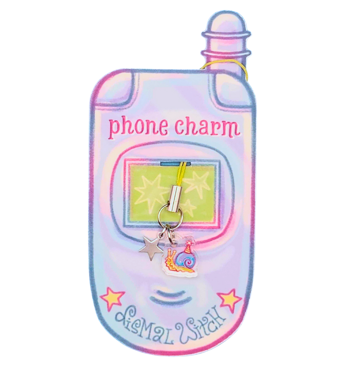 Party Snail Phone Charm