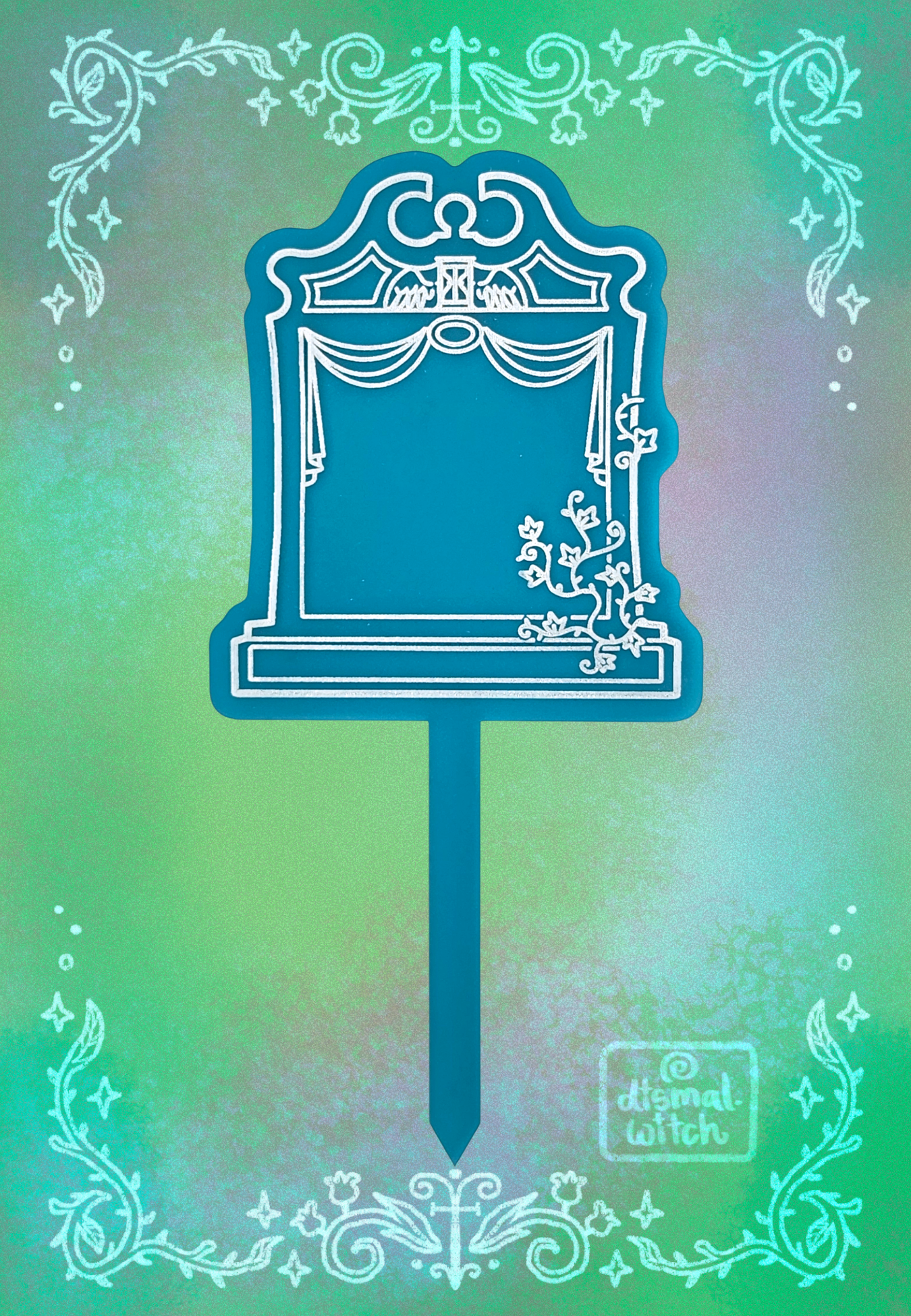 Hourglass Gravestone Acrylic Plant Stake