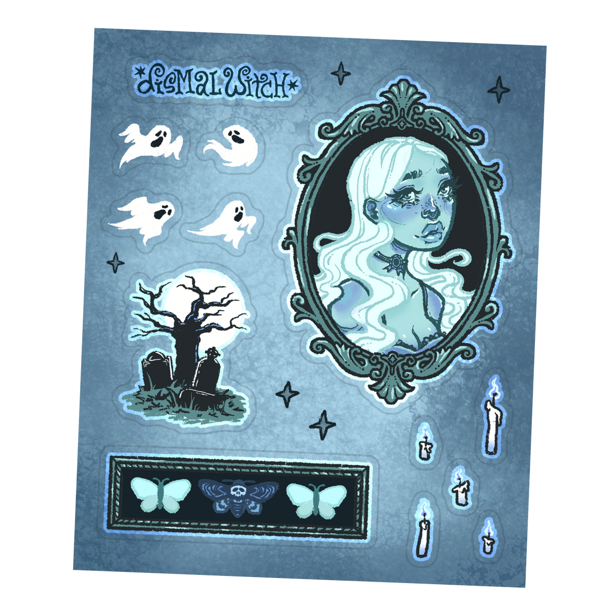 Ghost Girl Mini Sticker Sheet