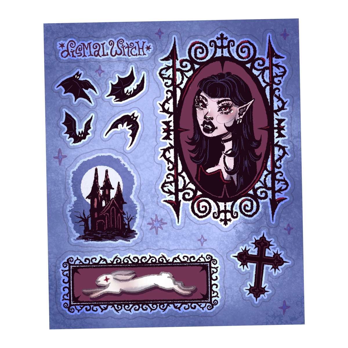 Vampire Vixen Mini Sticker Sheet