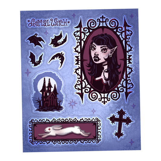 Vampire Vixen Mini Sticker Sheet