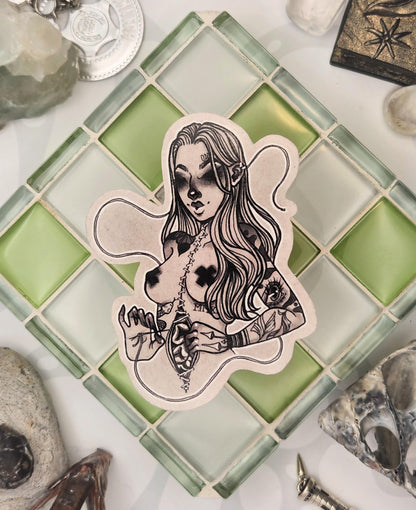 Tattooed Seamstress Sticker