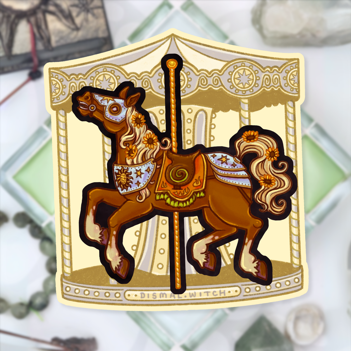 Litha Carousel Horse Sticker