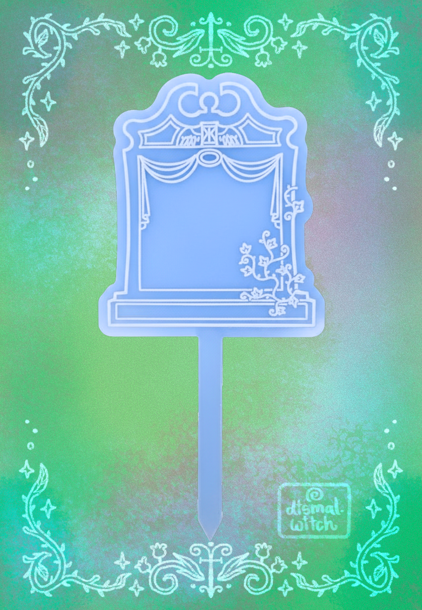 Hourglass Gravestone Acrylic Plant Stake
