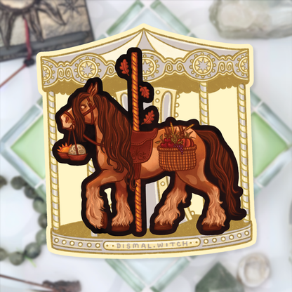 Mabon Carousel Horse Sticker