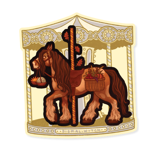 Mabon Carousel Horse Sticker