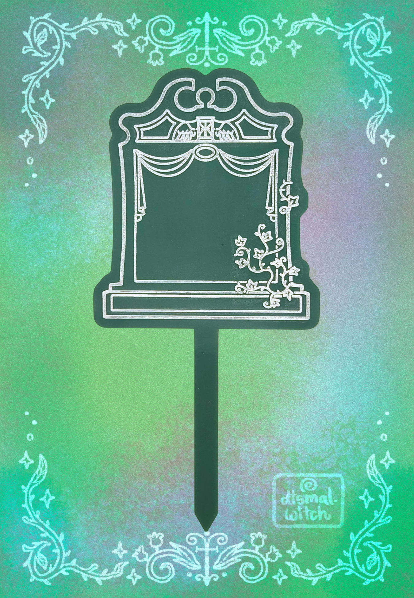 Hourglass Gravestone Acrylic Plant Stake