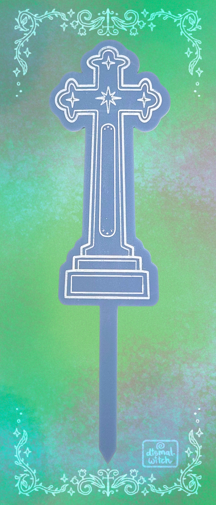 Cross Gravestone Acrylic Plant Stake