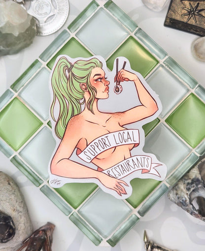 Support Local Restaurants Sticker