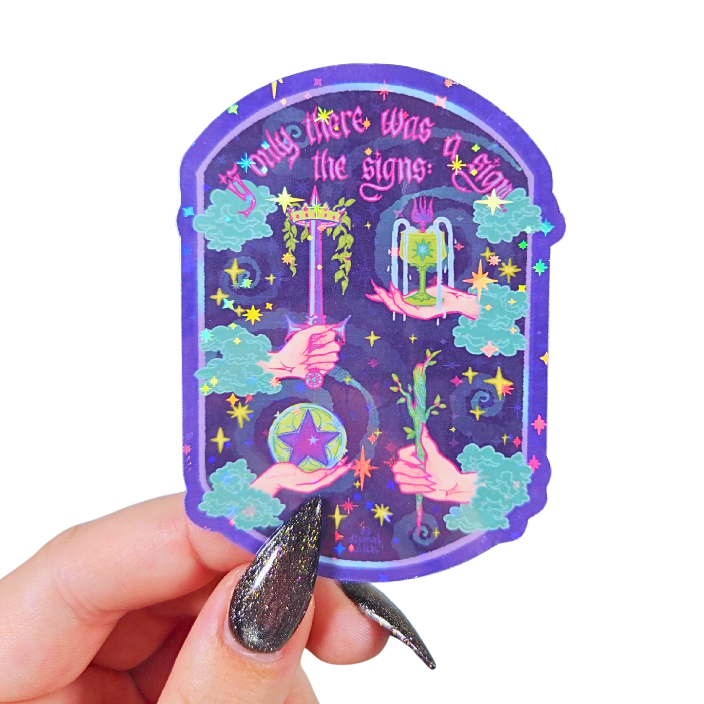 Tarot Aces Holographic Sticker