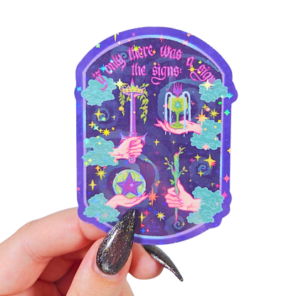 Tarot Aces Holographic Sticker