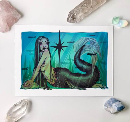 Aquarium Mermaid Print