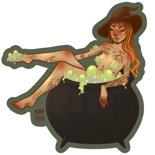 Bath Witch Sticker