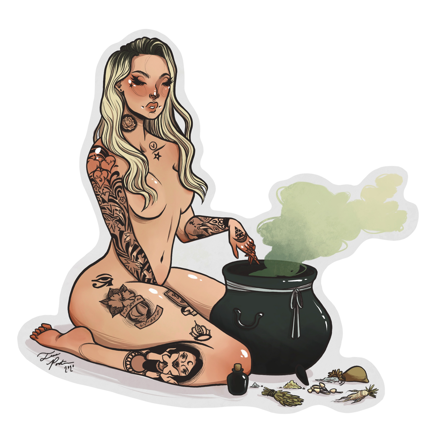 Herb Witch Sticker