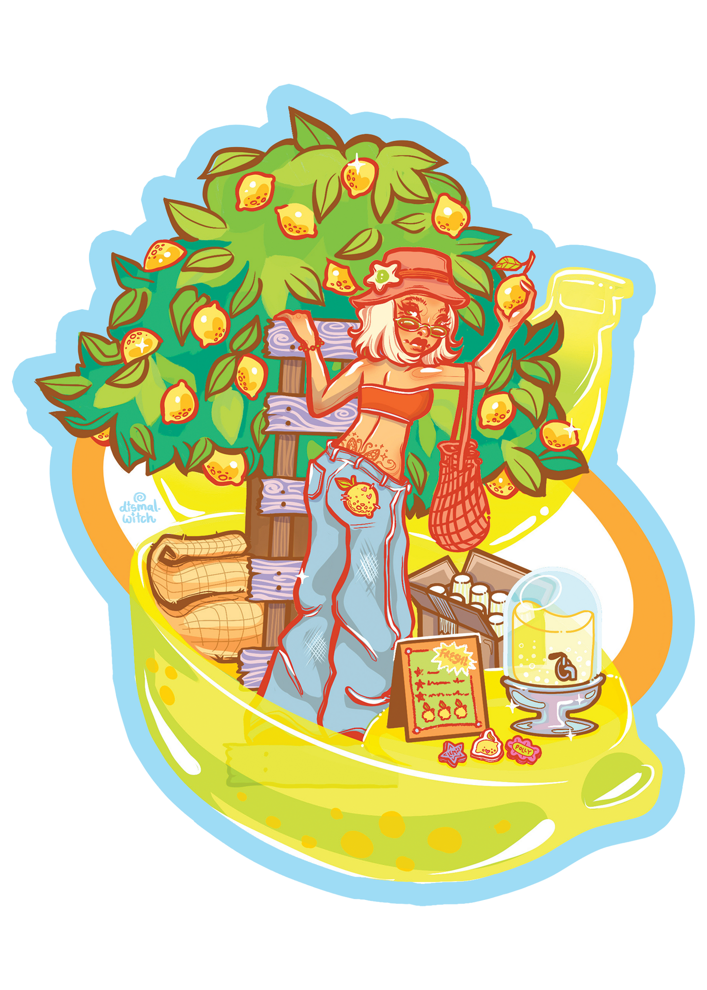 Lemon Polly Sticker