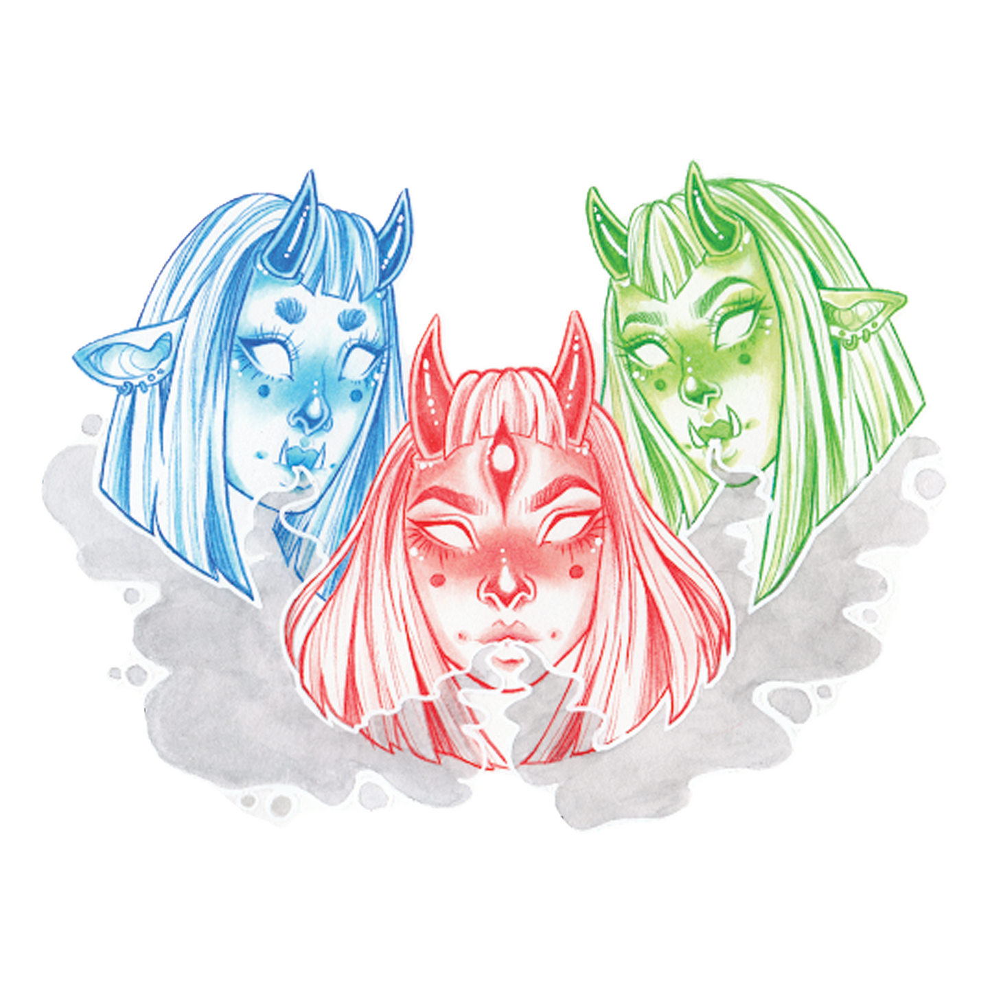 Oni Girls Sticker