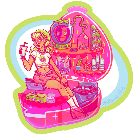 Strawberry Polly Sticker