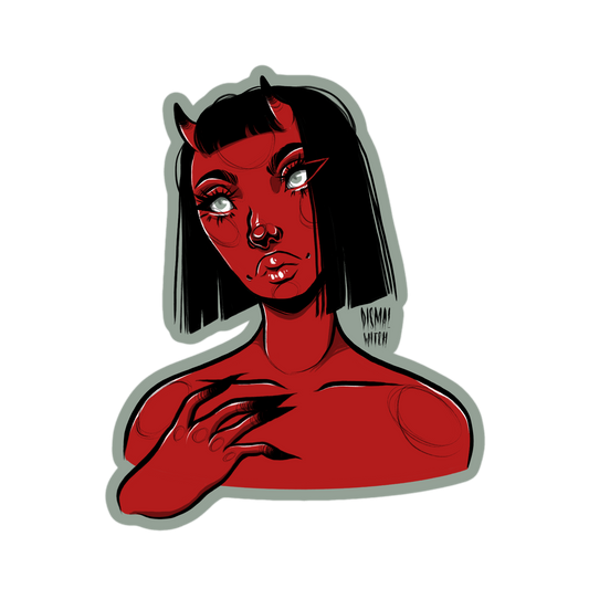 Pondering Demon Sticker