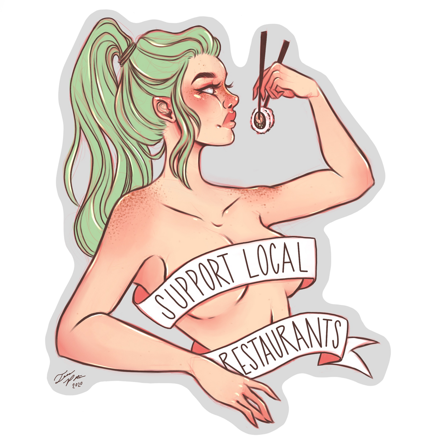 Support Local Restaurants Sticker