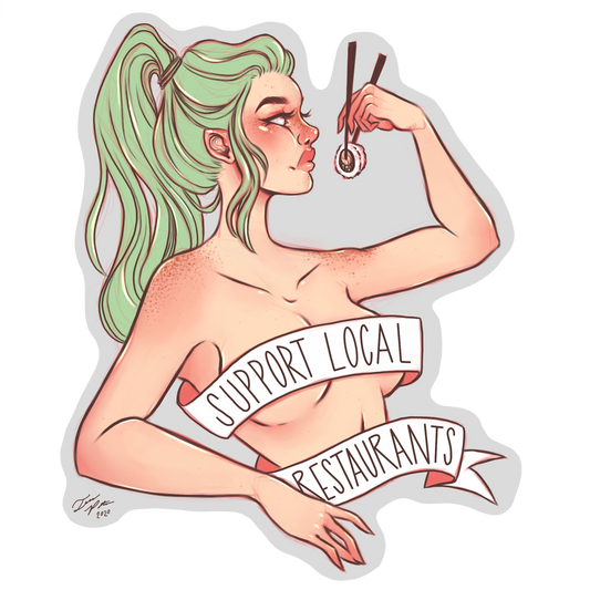 Support Local Restaurants Sticker