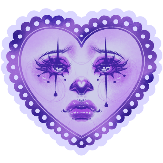 Purple Valentine Sticker