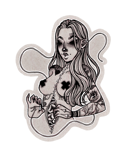Tattooed Seamstress Sticker