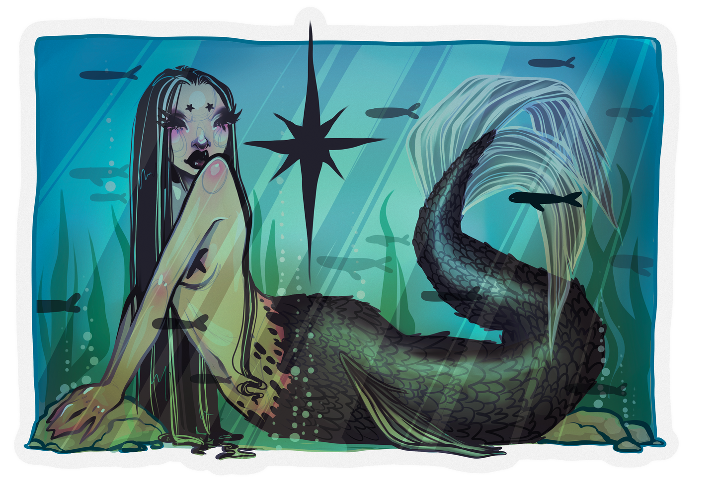 Aquarium Mermaid Sticker