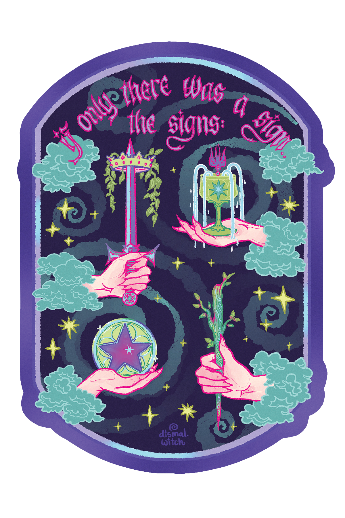 Tarot Aces Matte Sticker