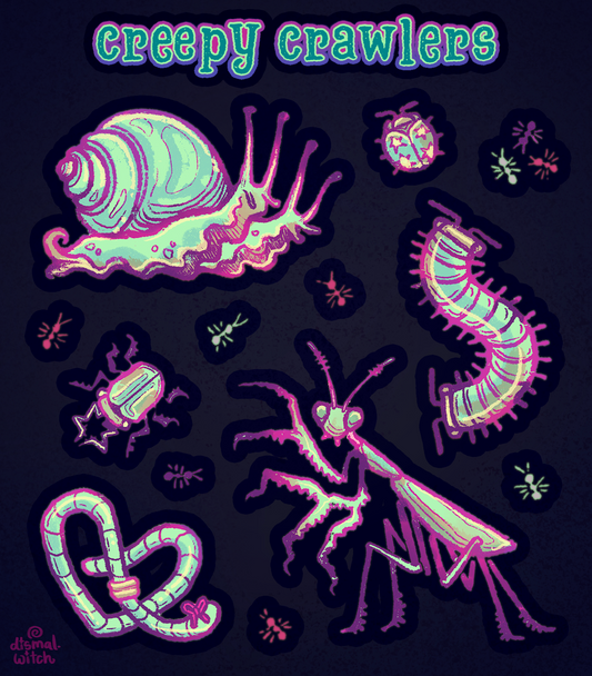 Creepy Crawlers Mini Sticker Sheet