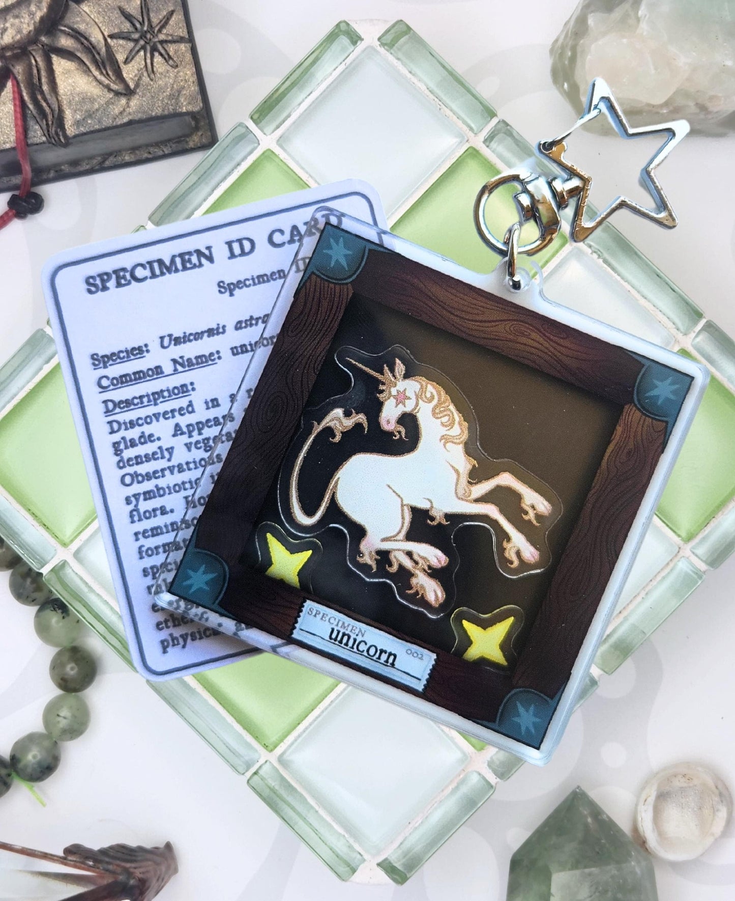 Unicorn Shaker Keychain