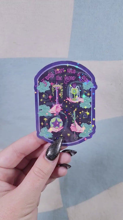 Tarot Aces Holographic Sticker