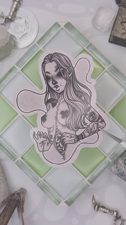 Tattooed Seamstress Sticker