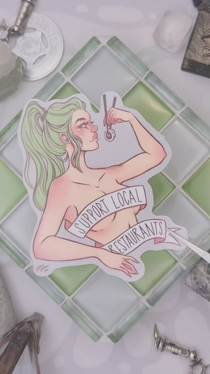 Support Local Restaurants Sticker