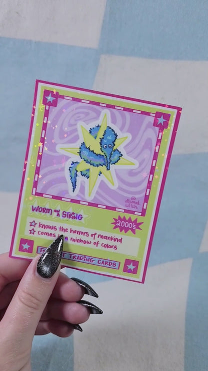 Trinket Trading Cards: Worm on a String