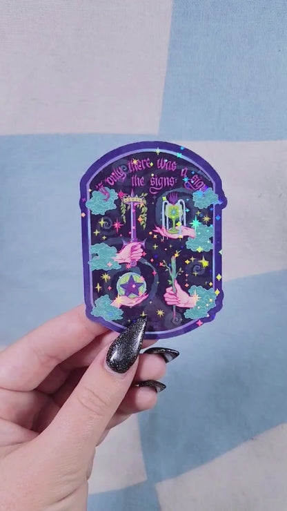 Tarot Aces Holographic Sticker