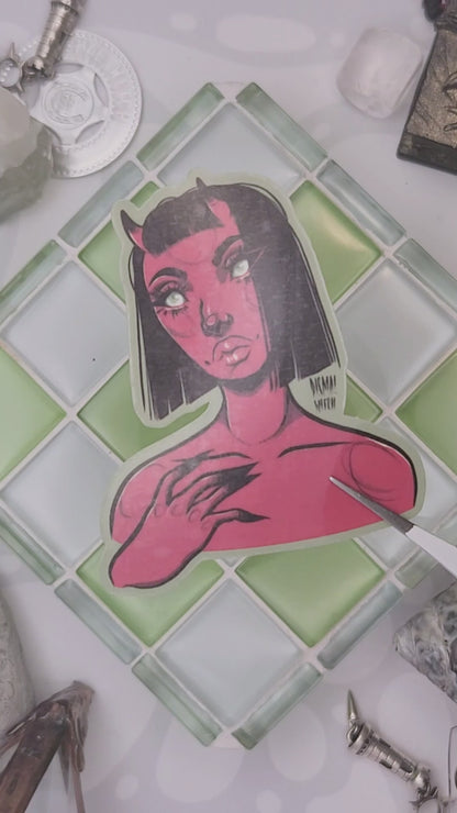 Pondering Demon Sticker